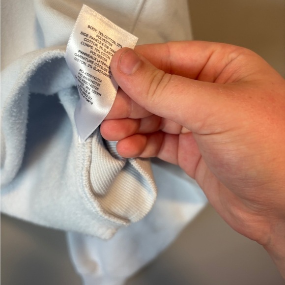 Tna CozyAF Terry Fleece Perfect Cropped Sweatshirt Baby Blue - Picture 7 of 7